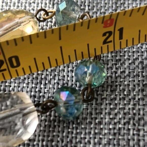 Cookie Lee Aurora Borealis and Bronze Multi-Strand Long Necklace - Picture 6 of 9